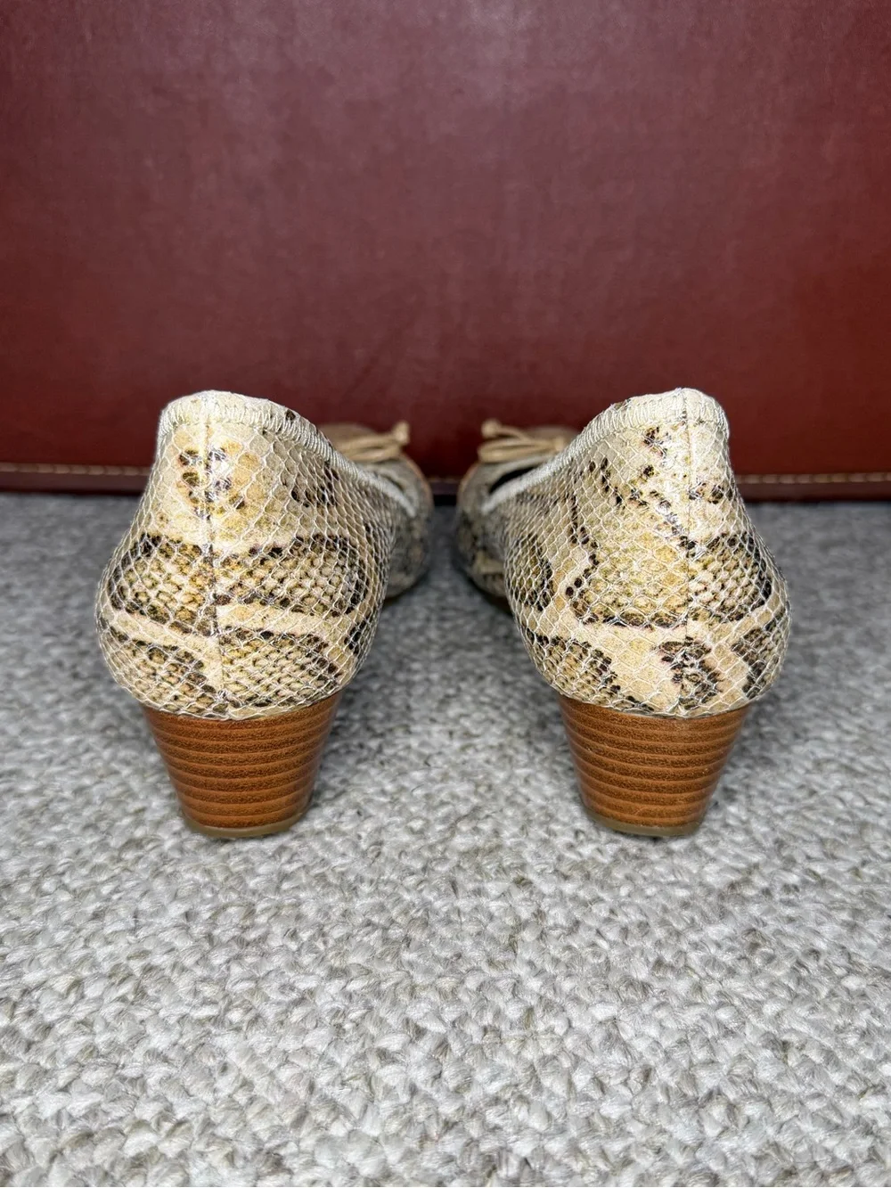 NWOT Cole Haan faux snake skin wedges